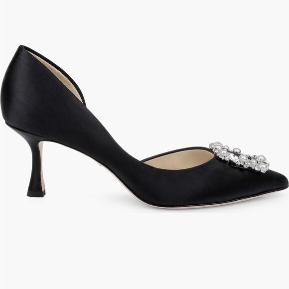 Badgley Mischka Collection Fabia Embellished Pointed Toe Pump 9 NWT $280 - Picture 4 of 7